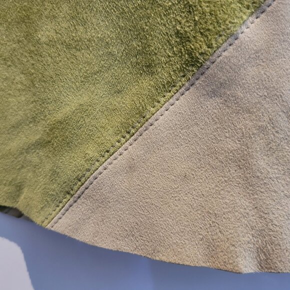 Rare Vintage Gap 1969 Striped Suede Midi Skirt Size 1 - Picture 5 of 9